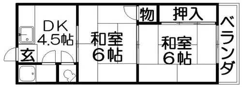 中野コーポ【1階】の間取り
