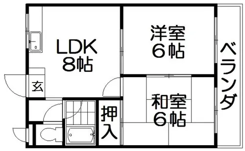 ウエストコート【4階】の間取り