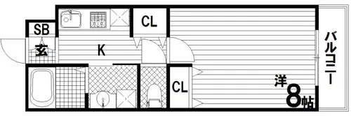 ヴィラ月見山【2階】の間取り