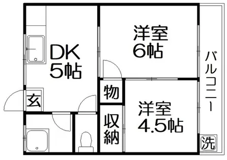 クレセント【2階】の間取り
