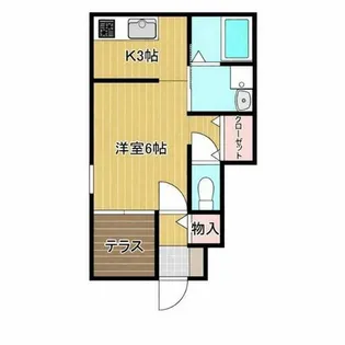 suns堤【B102号室】の間取り