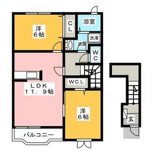 リバーサイドM【2階】の間取り