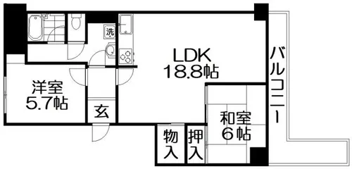 くずはニューハイツ【3階】の間取り