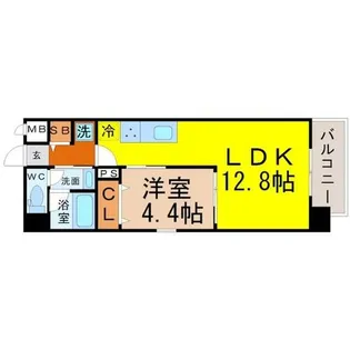 S-FORT名駅南五丁目【6階】の間取り