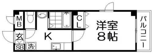 フローラルII【3階】の間取り