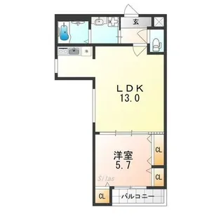 フジパレス堺大浜公園Ⅱ番館【1階】の間取り