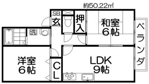 ロイヤルガーデン津田 B棟【2階】の間取り