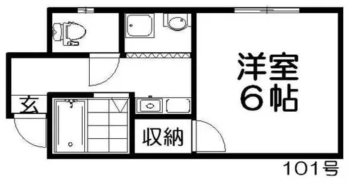 プレアール牧野【1階】の間取り