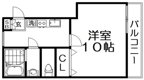 カーサ・ルチア宮之阪【2階】の間取り