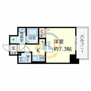 Metrosa深江橋【5階】の間取り