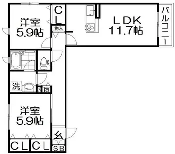 メゾン・スピカ【2階】の間取り