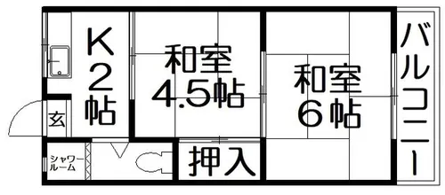 ロイヤルハイツ香里【3階】の間取り