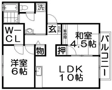 グリーンバレーA棟【1階】の間取り