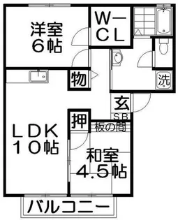 グリーンバレーA棟【1階】の間取り