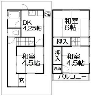 京都府八幡市八幡双栗【一戸建】の間取り