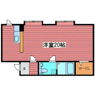 プラザ館ドーム前B【B203号室】の間取り