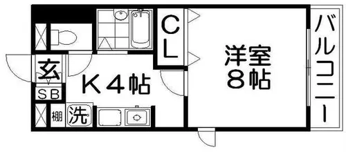レコルト香里【5階】の間取り