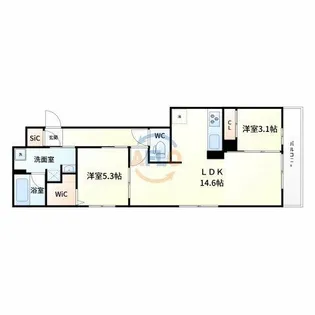 クラシスト三津屋南【1階】の間取り