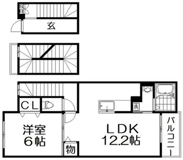 ベルメゾン【3階】の間取り