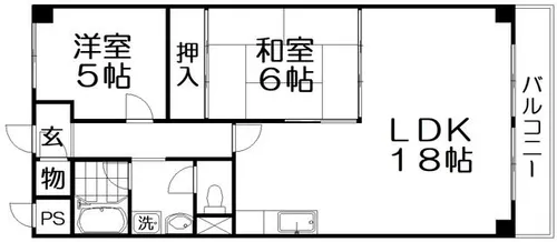 グリーンハイランド東中振【2階】の間取り