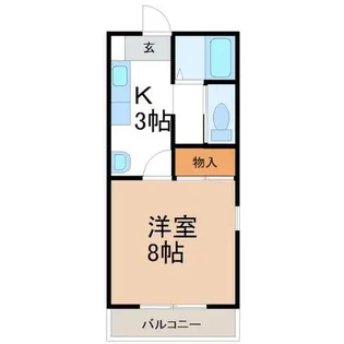 パークハイツ伊藤【2階】の間取り