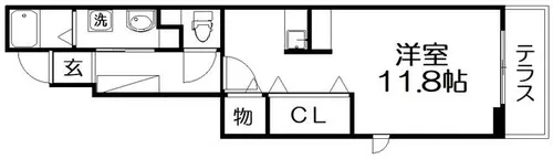 フィオーレ美眞【1階】の間取り