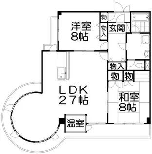 ニューハイツ花水木【4階】の間取り