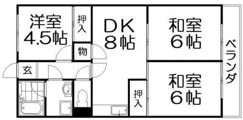 マンション備前A棟【2階】の間取り