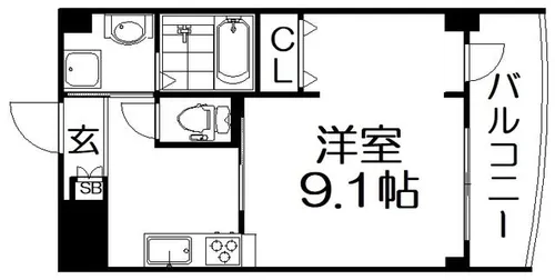 プラリア磯島【3階】の間取り