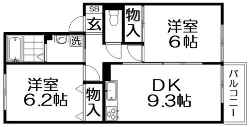 ヴェルドミール出口【2階】の間取り