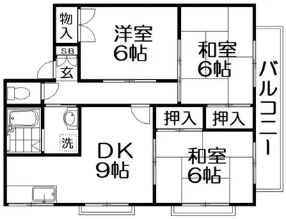メゾンホープ【2階】の間取り