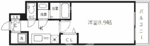 プライムアーバン御堂筋本町【15階】の間取り