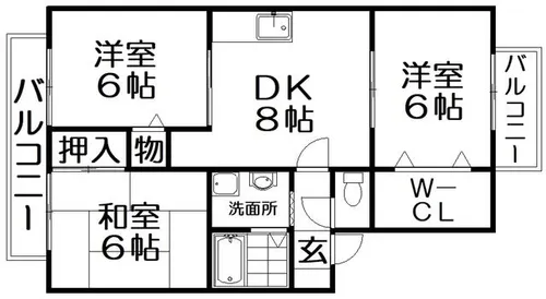 エスポワールドミール【2階】の間取り