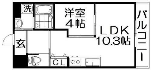 グリシーナ【2階】の間取り