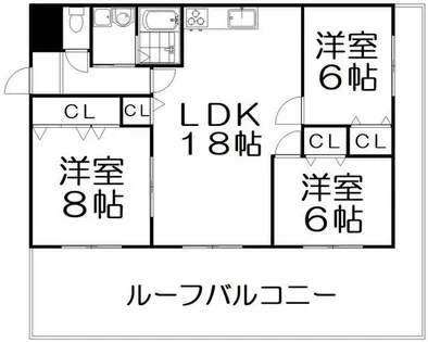 レオハイム津田Ⅱ【5階】の間取り