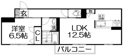 シャーメゾン寝屋川中央【1階】の間取り