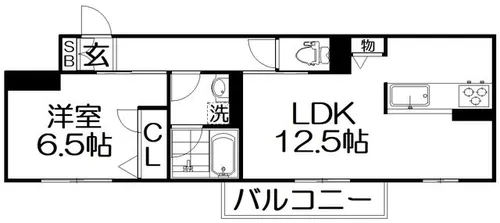 シャーメゾン寝屋川中央【2階】の間取り