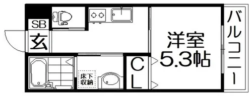 ウィズ・交野【2階】の間取り