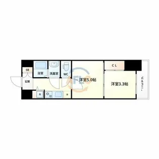 プランドール新大阪【5階】の間取り