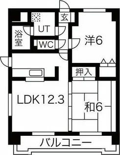 ロイヤルパレスホウゲツ【7C号室】の間取り