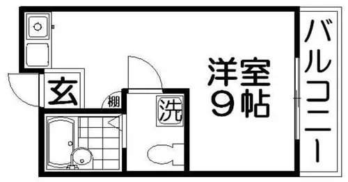 ヴィラ岡山手【1階】の間取り