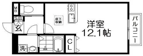グランパルク【1階】の間取り