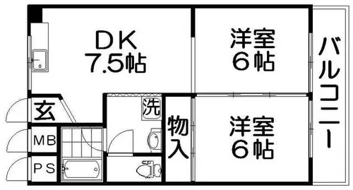 ハイツサンシーダー【2階】の間取り