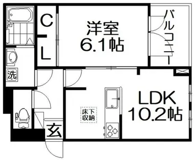 フラワータウン ジャスミン【1階】の間取り