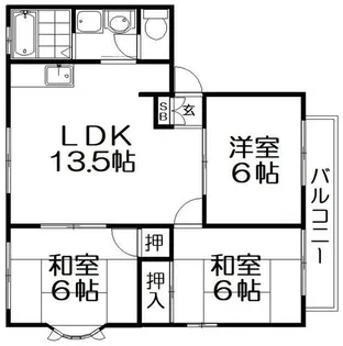 ワイドヒル山之上【1階】の間取り