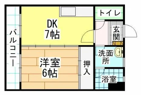 コンプレート中津口【5階】の間取り