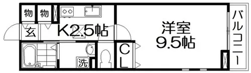 グレイス渚【1階】の間取り