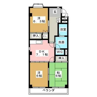 フォーシーズンA【3階】の間取り