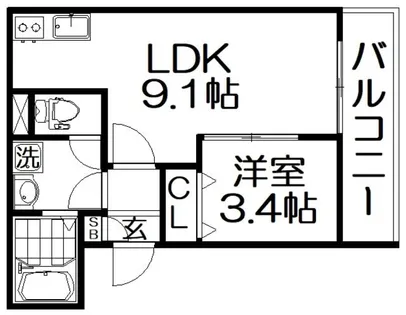 ジーメゾン池田旭町【2階】の間取り