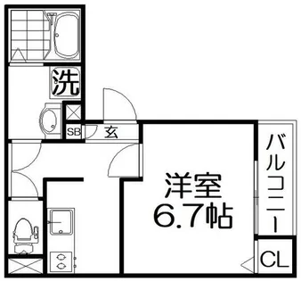 アイリス寝屋川【3階】の間取り